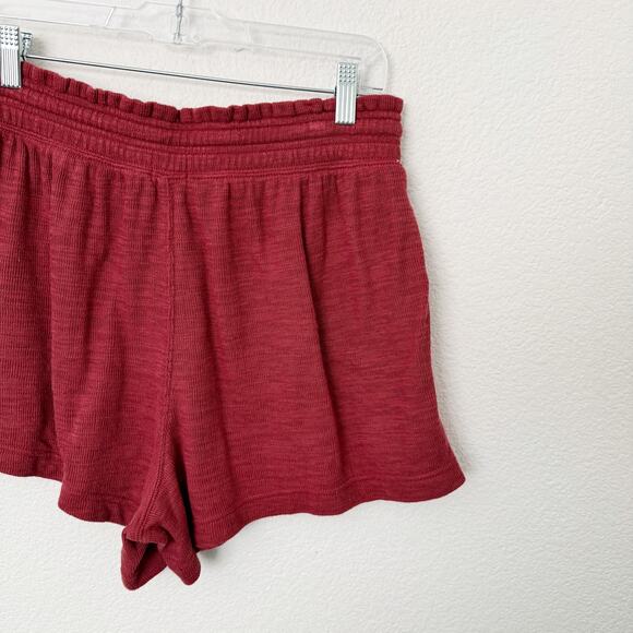 [Aerie] Red Endless Summer Shorts Summer Burgundy Lounge Sweatshorts Sz Medium M - Picture 8 of 12